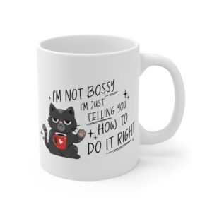 "I'm Not Bossy" vicces feliratos cicás bögre